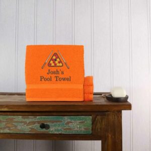 Pool Player Towels - Duncan Stewart 1978 Orange