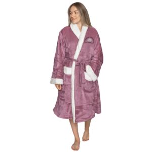 Sherpa Fleece Book Lovers Dressing Gown Lavender / Large/Extra Large