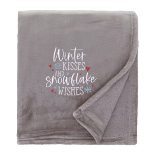 Snowflake Wishes Cosy Home Christmas Snuggle Blanket Shimmering Natural