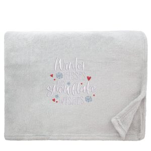 Snowflake Wishes Cosy Home Christmas Snuggle Blanket Snuggle Touch Silver