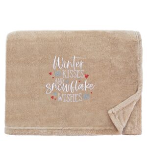 Snowflake Wishes Cosy Home Christmas Snuggle Blanket Snuggle Touch Stone