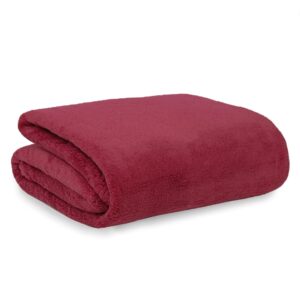 Snuggle Touch Microfibre Fleece Throw - Duncan Stewart 1978 Merlot