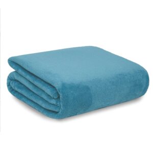 Snuggle Touch Microfibre Fleece Throw - Duncan Stewart 1978 Petrol Blue