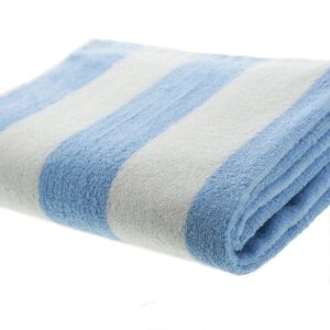 Striped Pool Towels - Duncan Stewart 1978 Beach Towels - Light Blue