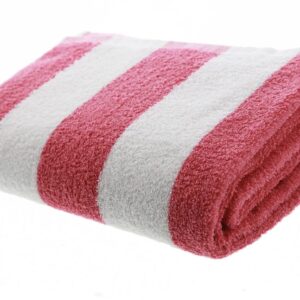 Striped Pool Towels - Duncan Stewart 1978 Beach Towels - Pink