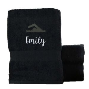 Swimming Drying Towel - Duncan Stewart 1978 Black