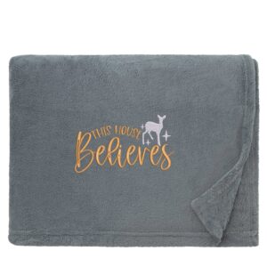 This House Believes Christmas Snuggle Blanket Snuggle Touch Steel
