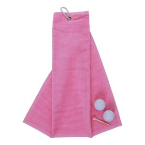 Tri-Fold Golf Towels - Duncan Stewart 1978 Pink