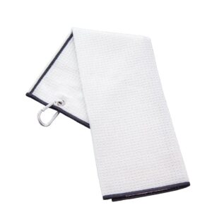 Tri-Fold Golf Towels - Duncan Stewart 1978 Waffle White