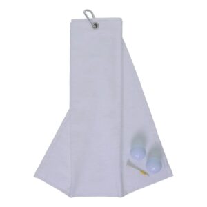 Tri-Fold Golf Towels - Duncan Stewart 1978 White