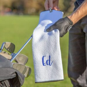Tri-Fold Waffle Microfibre Golf Towel - Duncan Stewart 1978 White