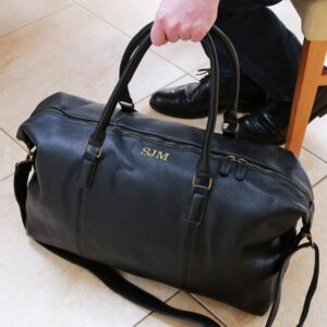 Vintage Holdall In Black or Brown | Duncan Stewart NuHide - Black
