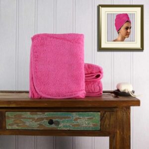 Women's Sarong and Turban Spa Set | Duncan Stewart Pink