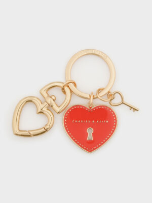 Charles & Keith - Heart Lock Keychain