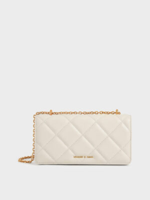 Charles & Keith - Paffuto Chain Handle Quilted Long Wallet