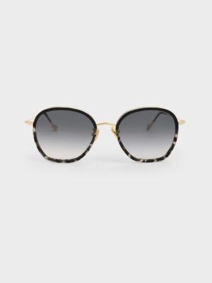 Charles & Keith - Recycled Acetate Wire-Frame Sunglasses