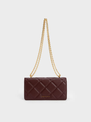 Charles & Keith - Paffuto Chain Handle Quilted Long Wallet