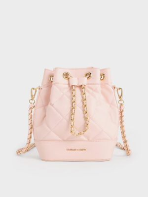Charles & Keith - Julia Quilted Two-Way Bucket Bag