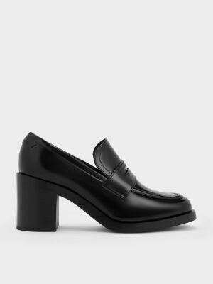 Charles & Keith - Penny Loafer Block-Heel Pumps