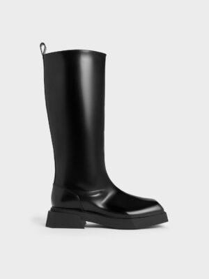 Charles & Keith - Lorde Square-Toe Knee-High Boots