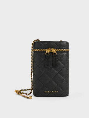 Charles & Keith - Mini Apfra Quilted Elongated Bag