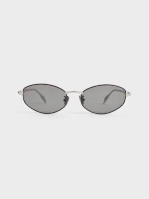 Charles & Keith - Crystal-Accent Oval Sunglasses
