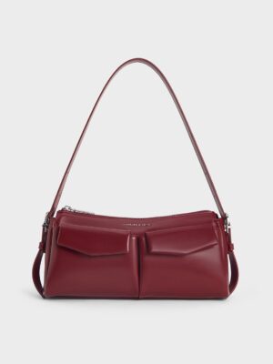 Charles & Keith - Rachel Elongated Front-Pocket Chain-Handle Bag