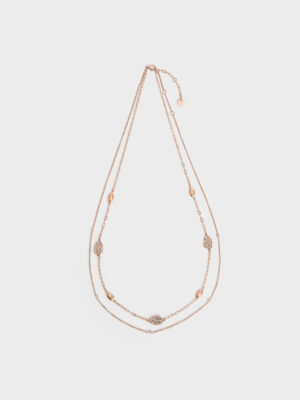 Charles & Keith - Aine Crystal Double-Chain Necklace