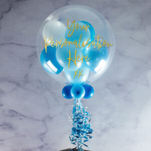 On Your Engagement Personalised Multi Fill Bubble Balloon - Light Blue Shades