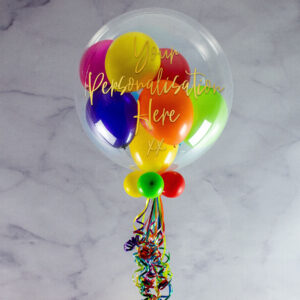 Will You Be My Flower Girl? Personalised Bubble Balloon - Rainbow Bright