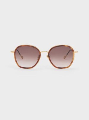 Charles & Keith - Twisted Metallic Butterfly Sunglasses
