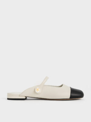 Charles & Keith - Aeryn Pearl Embellished Flat Mules