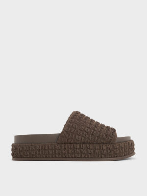 Charles & Keith - Loren Textured Platform Sandals