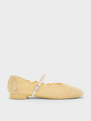 Charles & Keith - Meja Floral Mary Jane Flats