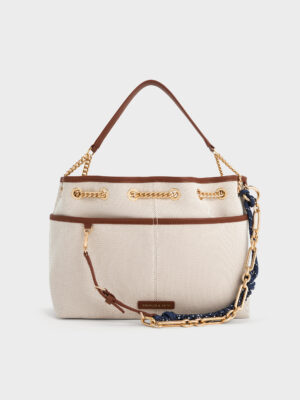 Charles & Keith - Addison Canvas Knotted-Rope Tote Bag