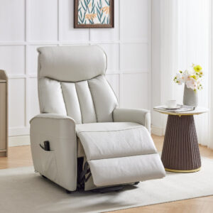 Barcelona Real Leather Dual-Motor Riser - Sandy / Fabric