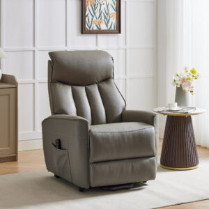 Barcelona Real Leather Dual-Motor Riser - Taupe / Fabric