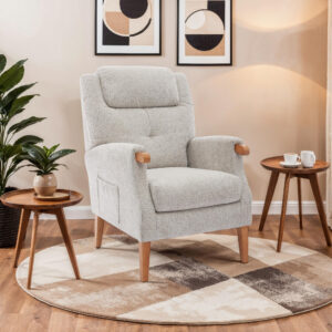 Isla Fabric Fireside Chair - Linen / Fabric