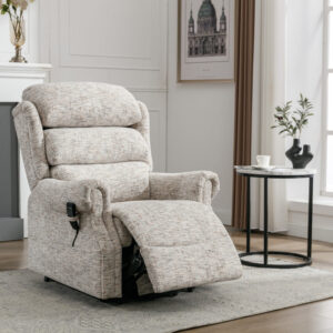 Malta Plump and Plush Riser Recliner - Frost / Fabric