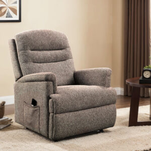 The Willow Dual Motor Electric Riser Recliner Chair - Coffee / Fabric