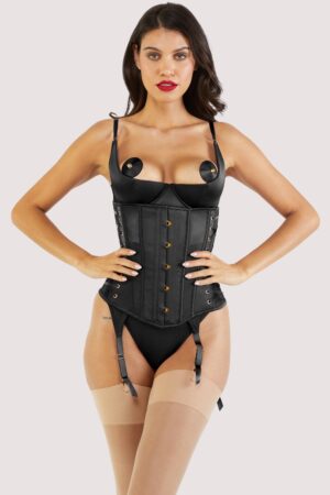 Etta Black Tie Underbust Corset | UK 14 | Bettie Page Lingerie