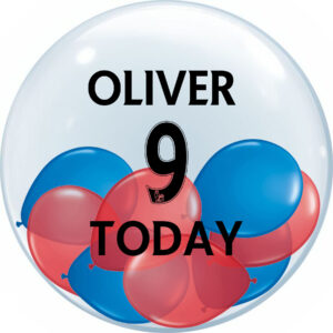 Personalised Football Team Colours Inflated Birthday Balloon - Crystal Palace Inspired