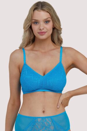 Emma Sky Blue Lace Wireless Bra | UK 34F | Deja Day
