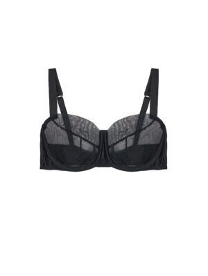 Fleur Du Jour Black Balcony Bra