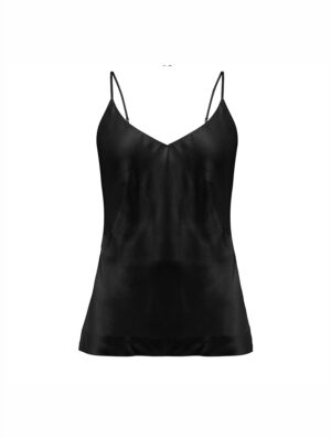 Fleur Du Jour Black Silk Camisole