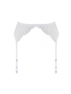 Signature Suspender Belt - White