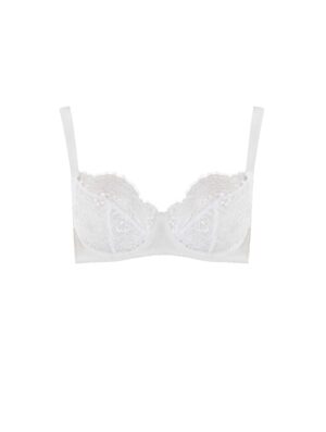 Signature Lace Balcony Bra-White
