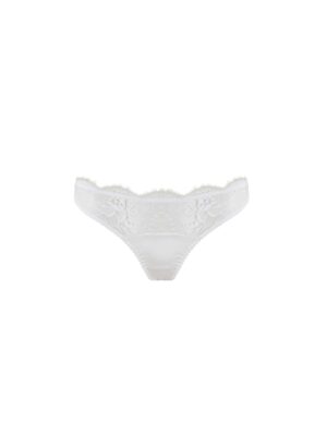 Signature Lace Thong - White