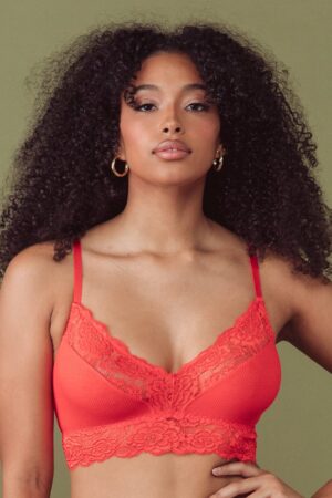 Tigerlilly Orange V-Neck Bralette | UK 8 | Kilo Brava