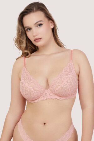 Ariana Coral Everyday Comfort Lace Bra | UK 34FF | Playful Promises